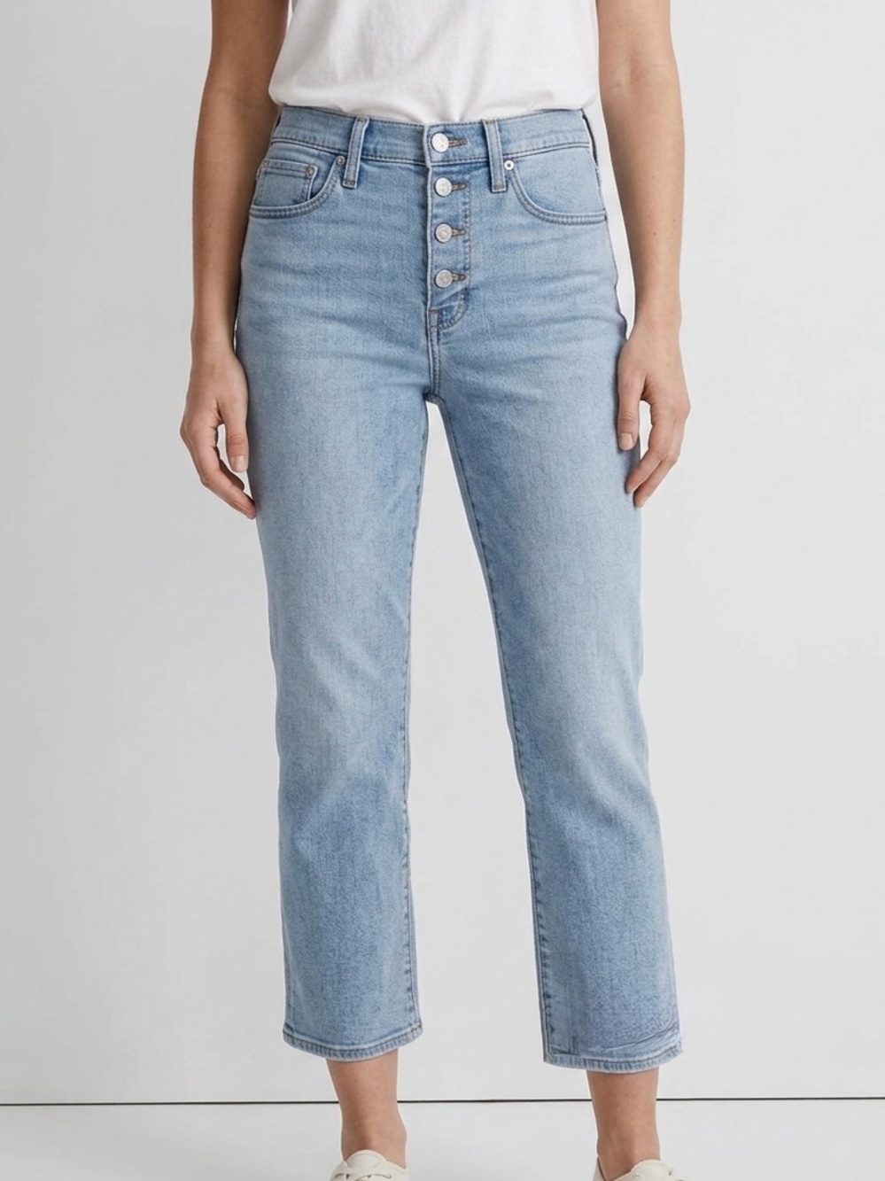 Madewell Cali Demi-Boot Mid-Rise Button Close Jean in Blue Women’s Size 27